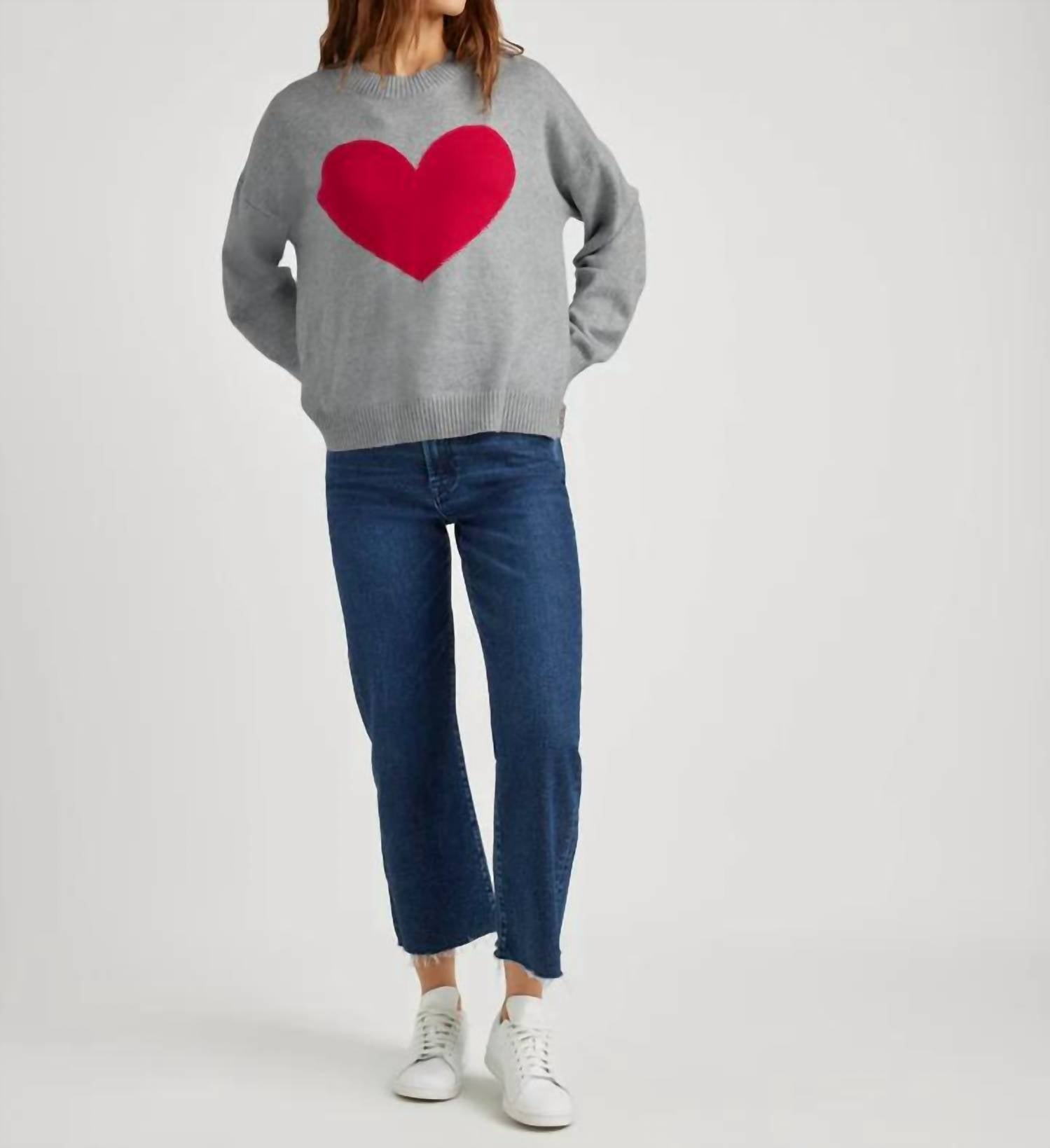 Splendid Layton Love Sweater in grey - women's sweater
