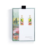 DEMDACO Women's Poppi Keshi Drop Earrings With Gift Box in green multi - women's jewelry - detail view