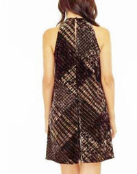 Velvet Halter Keyhole Dress