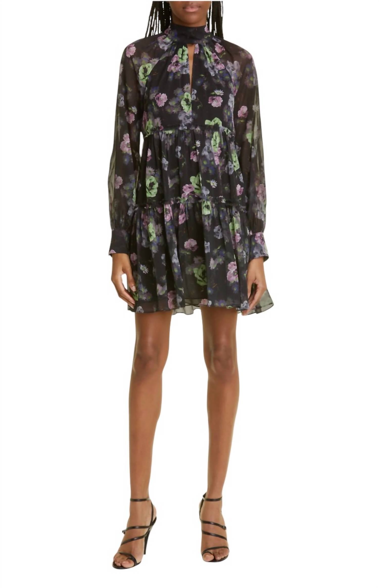 Cinq A Sept - Bloom Revina Floral Print Long Sleeve Dress