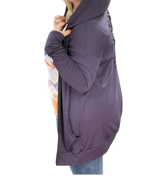 Blumin - Skull Laser Cut Detail Back Hoodie