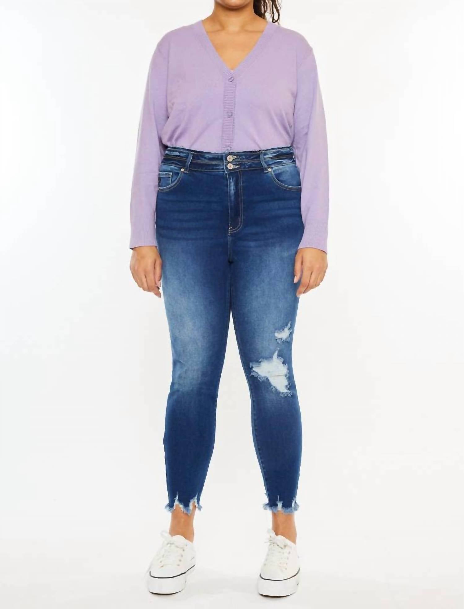 Kancan - High Rise Double Button Skinnies