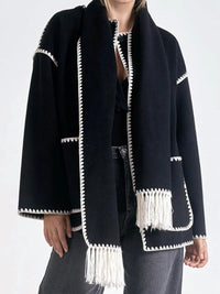 Dolce Cabo - Women's Whip Stitch Jacket With Scarf
