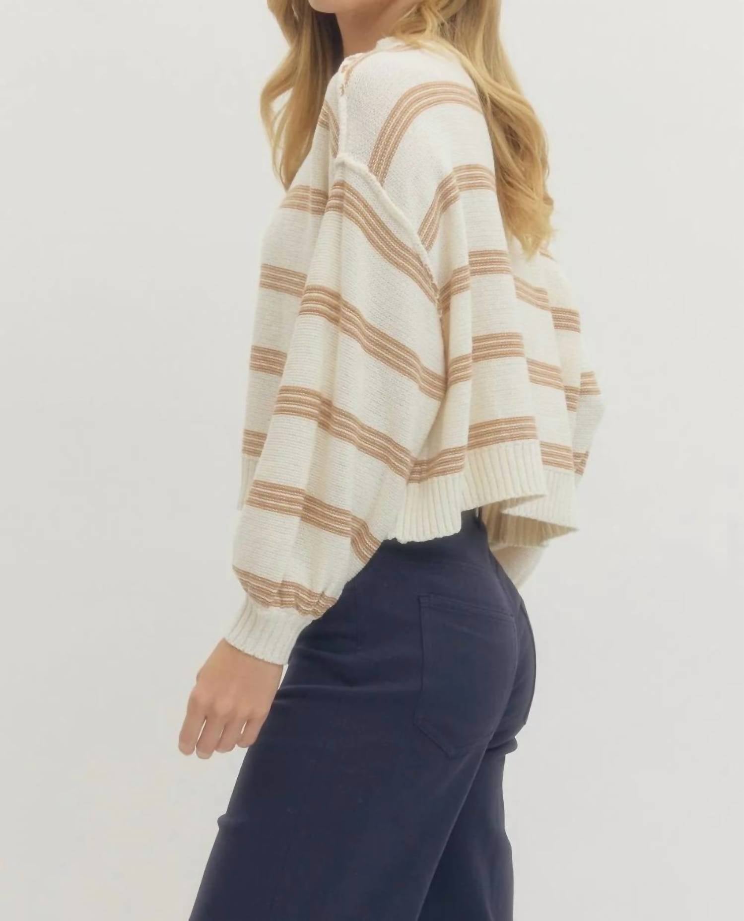Entro - Line Up Love Striped Sweater