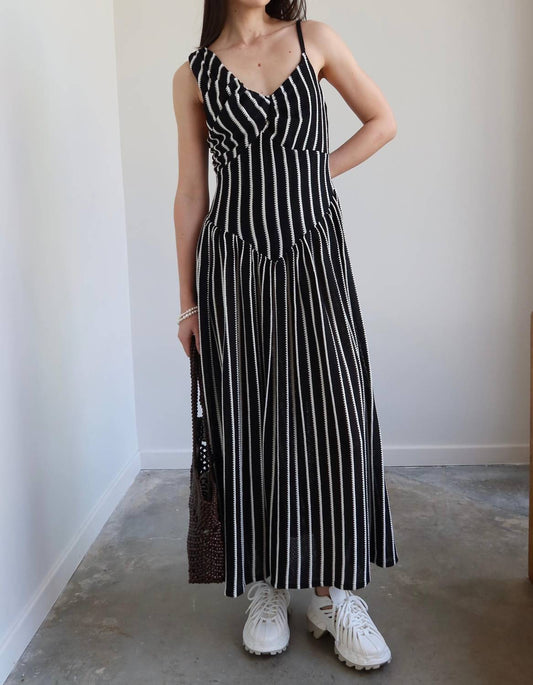 Tach - Striped Knitted Maxi Dress