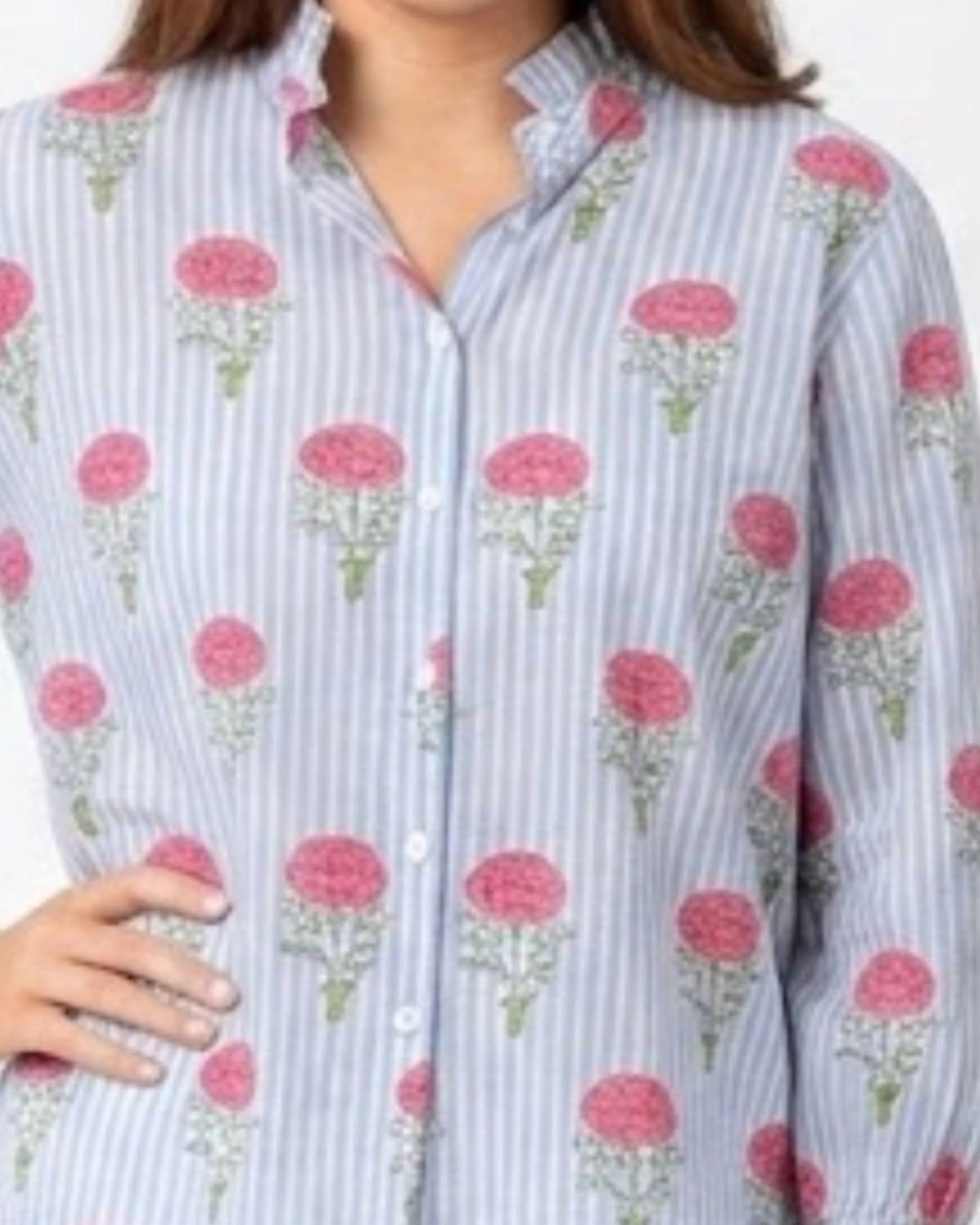 Layerz Clothing - Renee Floral Stripe Top