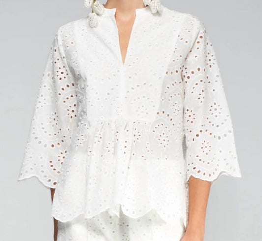 Vilagallo - Shirt Valerie Bordado Blanco Sangallo