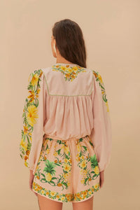 Farm Rio - Botanical Beauty Long Sleeve Blouse