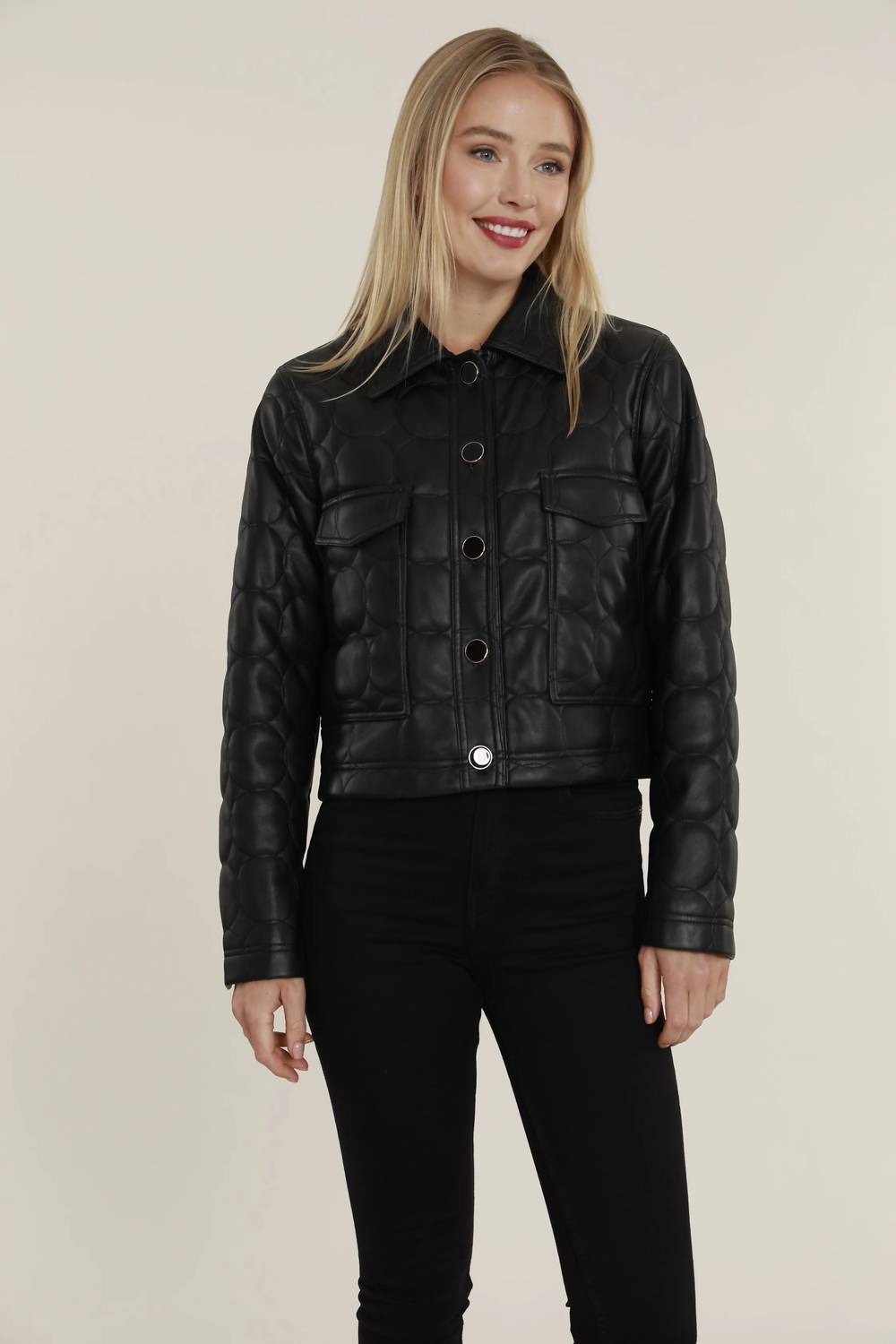 Dolce Cabo - Vegan Leather Quilted Jacket