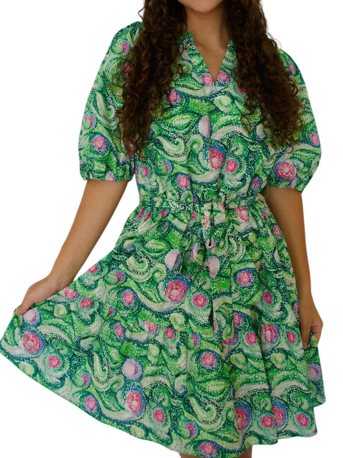 Jade - Maurie Abstract Dress