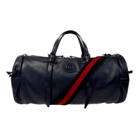 Gucci - Women's Gg Logo Buffalo Leather Duffle Tote Bag With Strap
