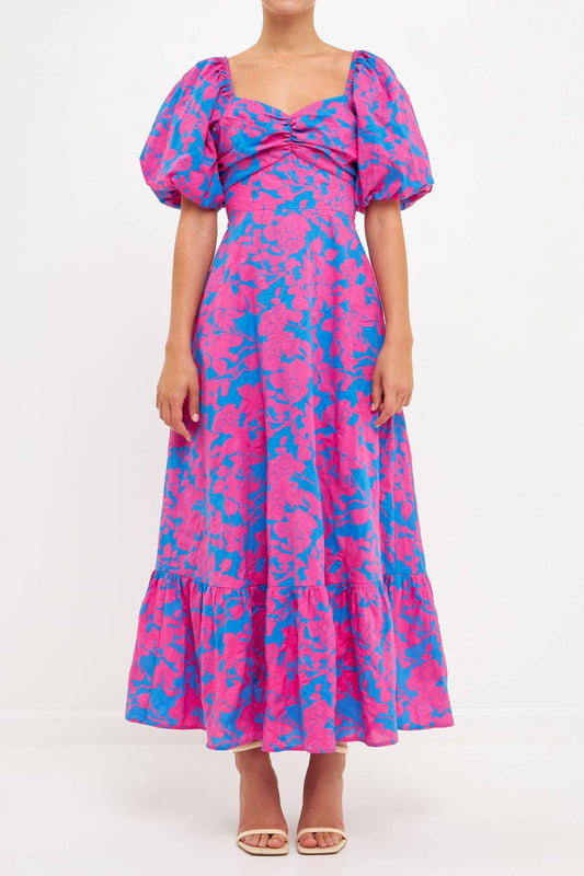 English Factory - Avery Floral Cut Out Maxi Dress