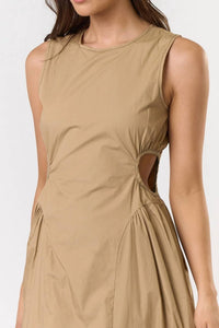 Lalavon - The Florence Cotton Cut Out Midi Dress