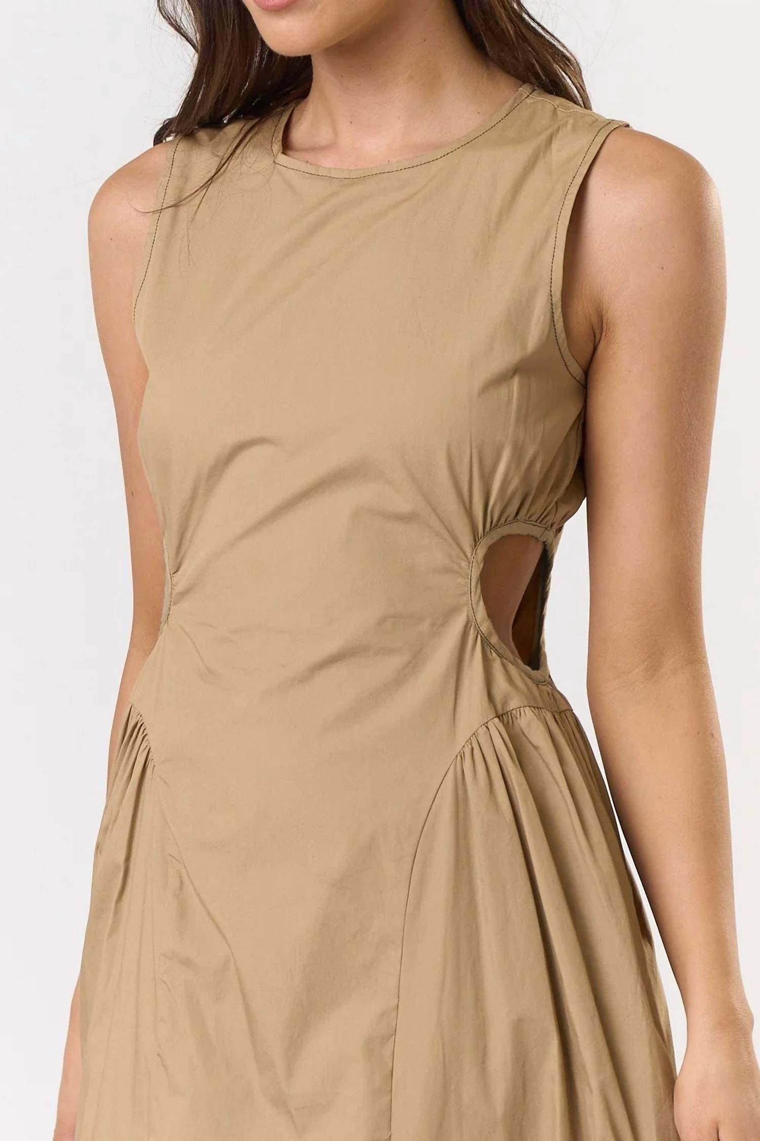 Lalavon - The Florence Cotton Cut Out Midi Dress