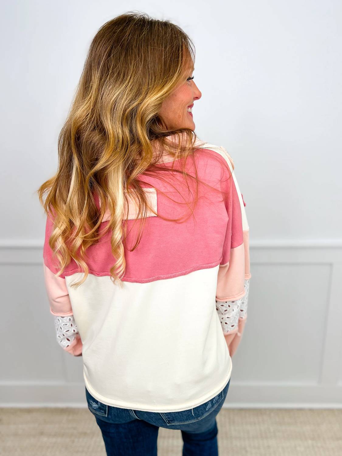 Oli & Hali - Long Sleeve Mom Cropped Top