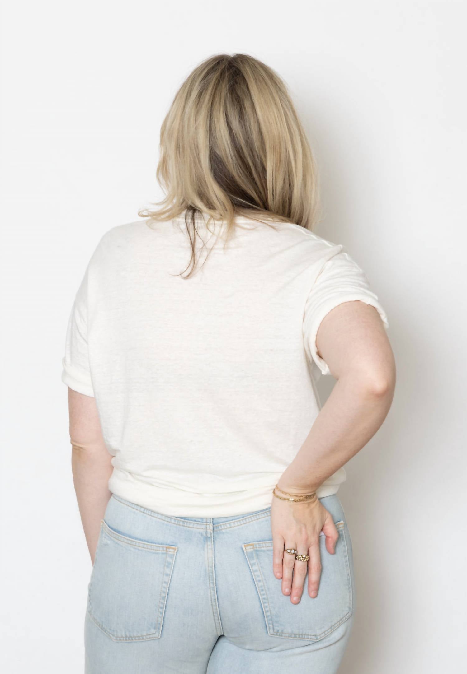 Ma'Ry'Ya - Linen R-neck Tee