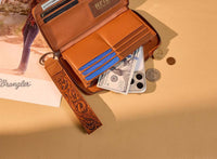 Wrangler - Aztec Woven Zip Around Wallet with Wristlet