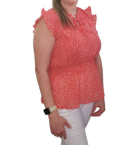 Hayden La - Ditzy Floral Tie Neck Blouse
