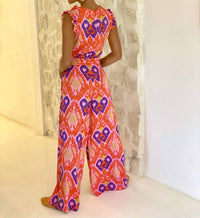 Feather & Find - Chantika Ruffle Cap Sleeves Jumpsuit