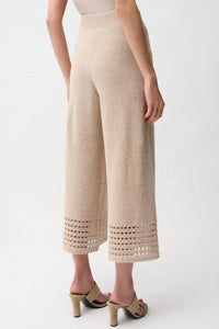 Joseph Ribkoff - Sequined Open-Knit Culotte Pants