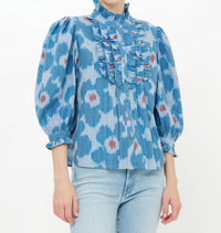 Oliphant - Ruffle Front Button Blouse