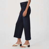 Paige Anessa Ankle Wide Leg Jeans in duchess - women's jeans - detail view