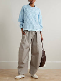 Allude - Long Sleeves Crewneck Sweater