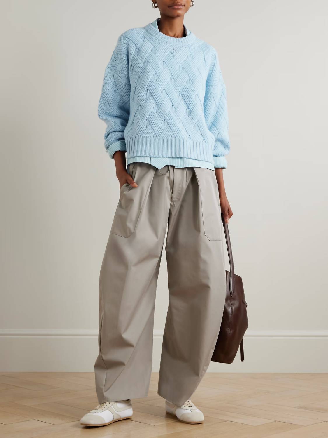 Allude - Long Sleeves Crewneck Sweater
