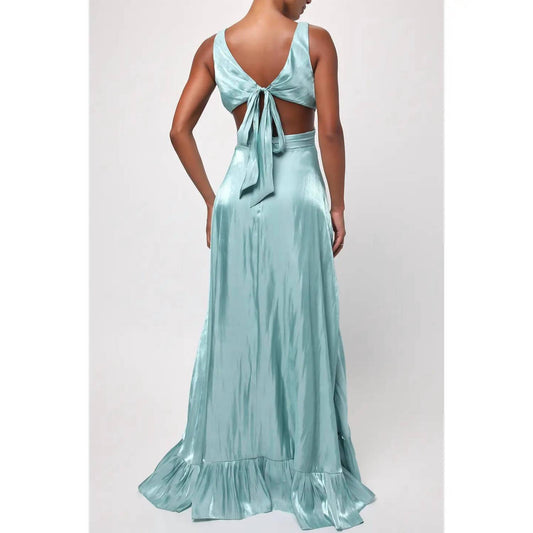Lulus - Rylee Satin Maxi Dress