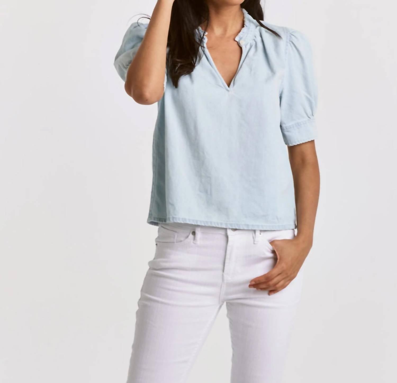 Dear John Denim - Sarah Soft Denim Short Sleeve Top