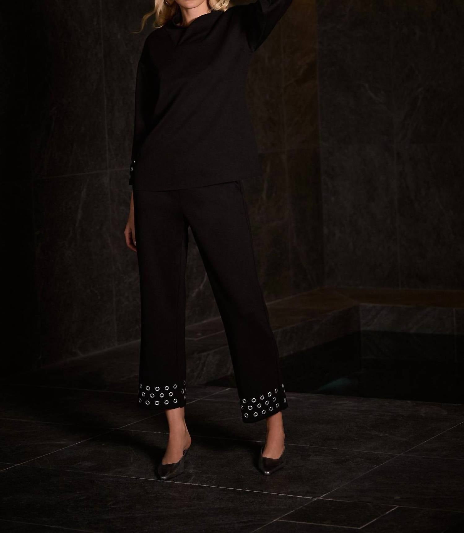 Joseph Ribkoff - Grommet 3/4 Sleeve Top