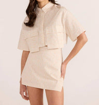 MINKPINK Bonnie Mini Skort in beige - women's shorts - view 4