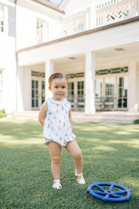 The Proper Peony - Girl's Yacht Knit Bubble Romper