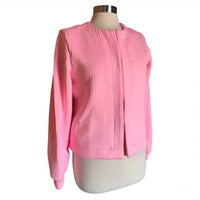 Dudley Stephens Women's Haverhill Cardigan in cotton candy pink - women's cardigan - detail view