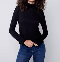 Charlie B - Mock Neck Long Sleeve Top