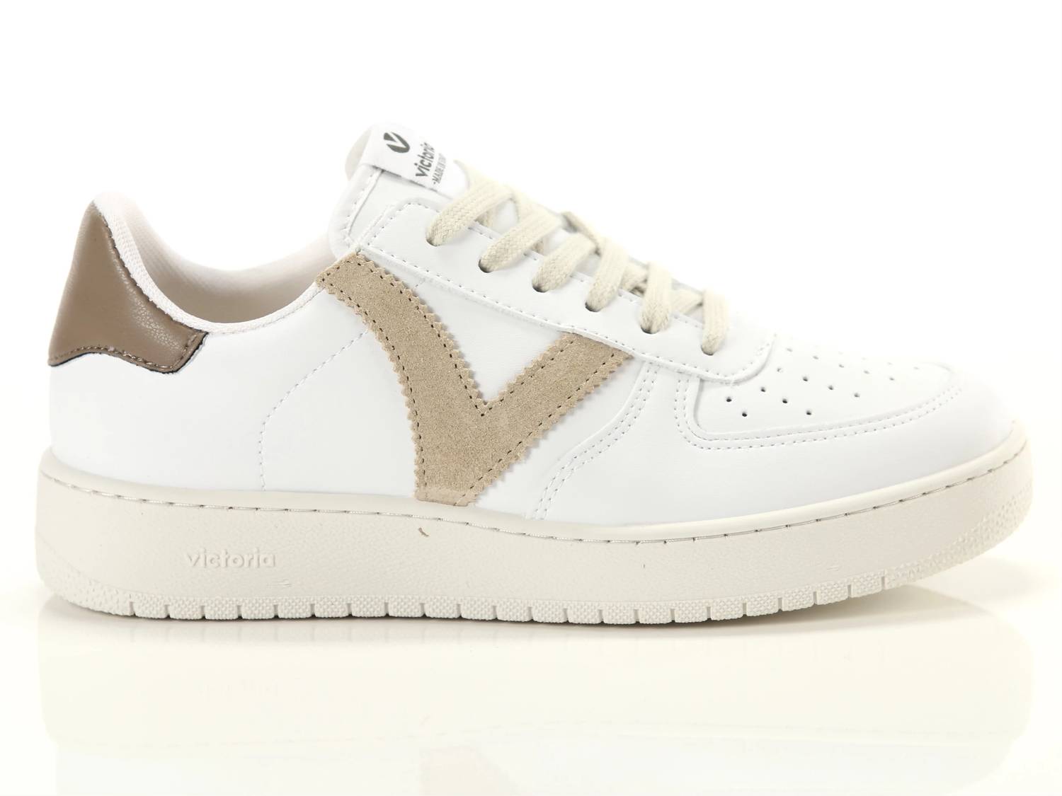 VICTORIA Women's Low-top Lace-up Sneakers in taupe - women's sneaker