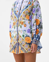 Camilla - Blouson Sleeve Long Length Blouse With Yoke