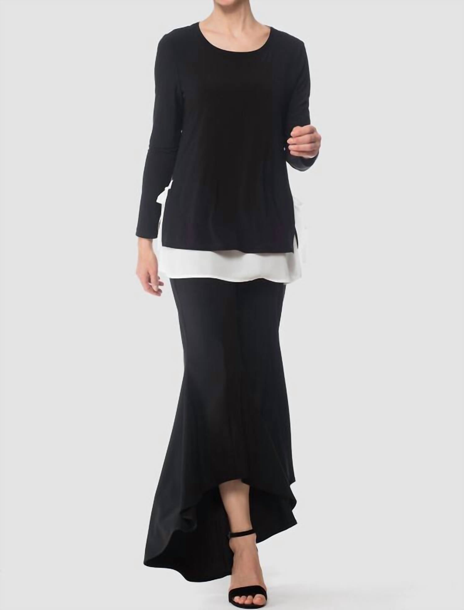 Joseph Ribkoff - Elastic Waist Hi-lo Bell Pants