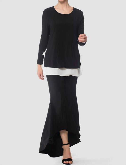 Joseph Ribkoff - Elastic Waist Hi-lo Bell Pants