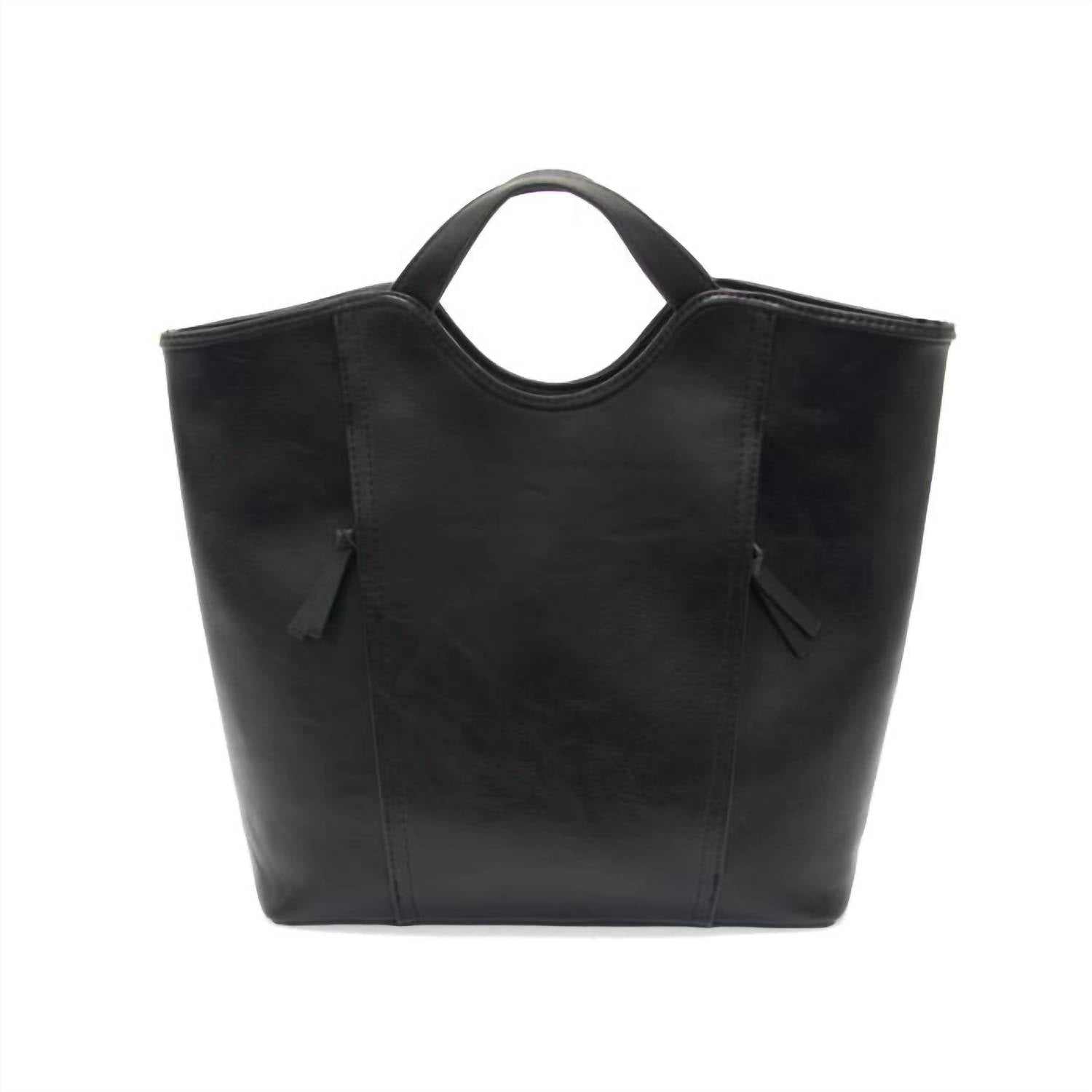 Joy Susan Women's Emily Double Zip Tote Bag in black - women's bag