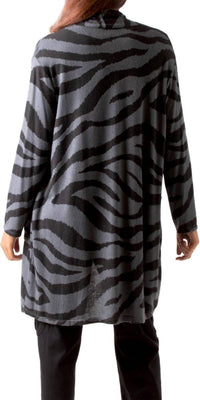 Gigi Moda - Zebra Knit One Size Cardigan