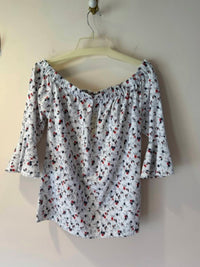 Conrad C - Women's Floral Print Off Shoulder Blouse
