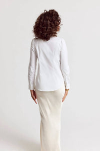 The Shirt - Puff Shoulder Button Down Shirt