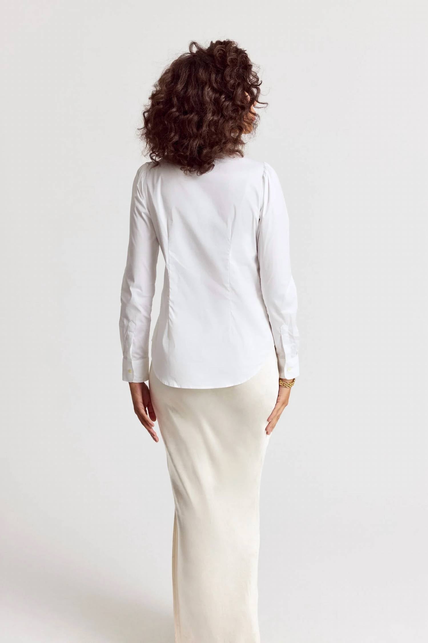 The Shirt - Puff Shoulder Button Down Shirt