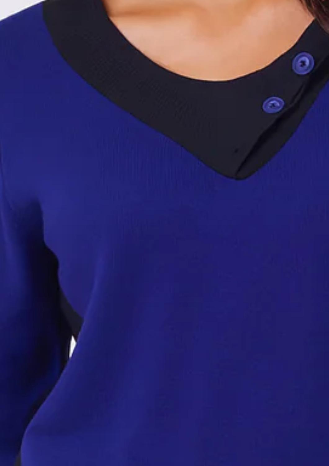 Angel Apparel - Button Cowl Neck Pullover