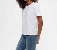 Michael Stars Becca Crewneck Tee in white - women's t-shirt - alternate view