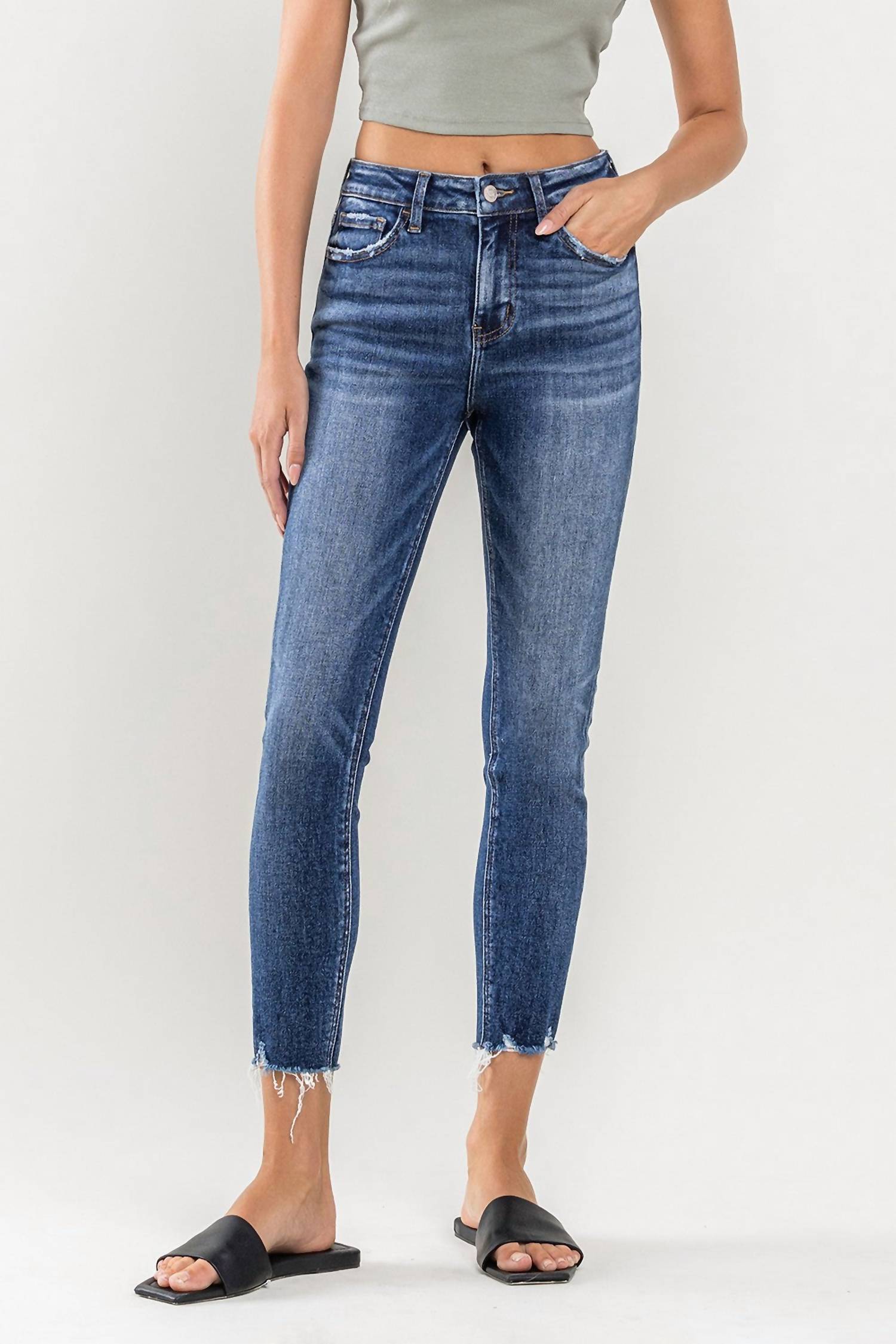 Vervet By Flying Monkey - Tummy Control High Rise Crop Skinny Jeans