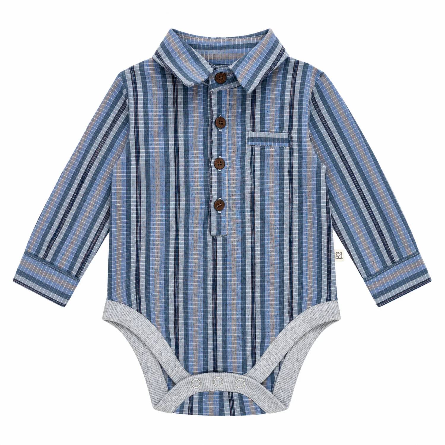 Me & Henry - Kid's Plaid Onesie