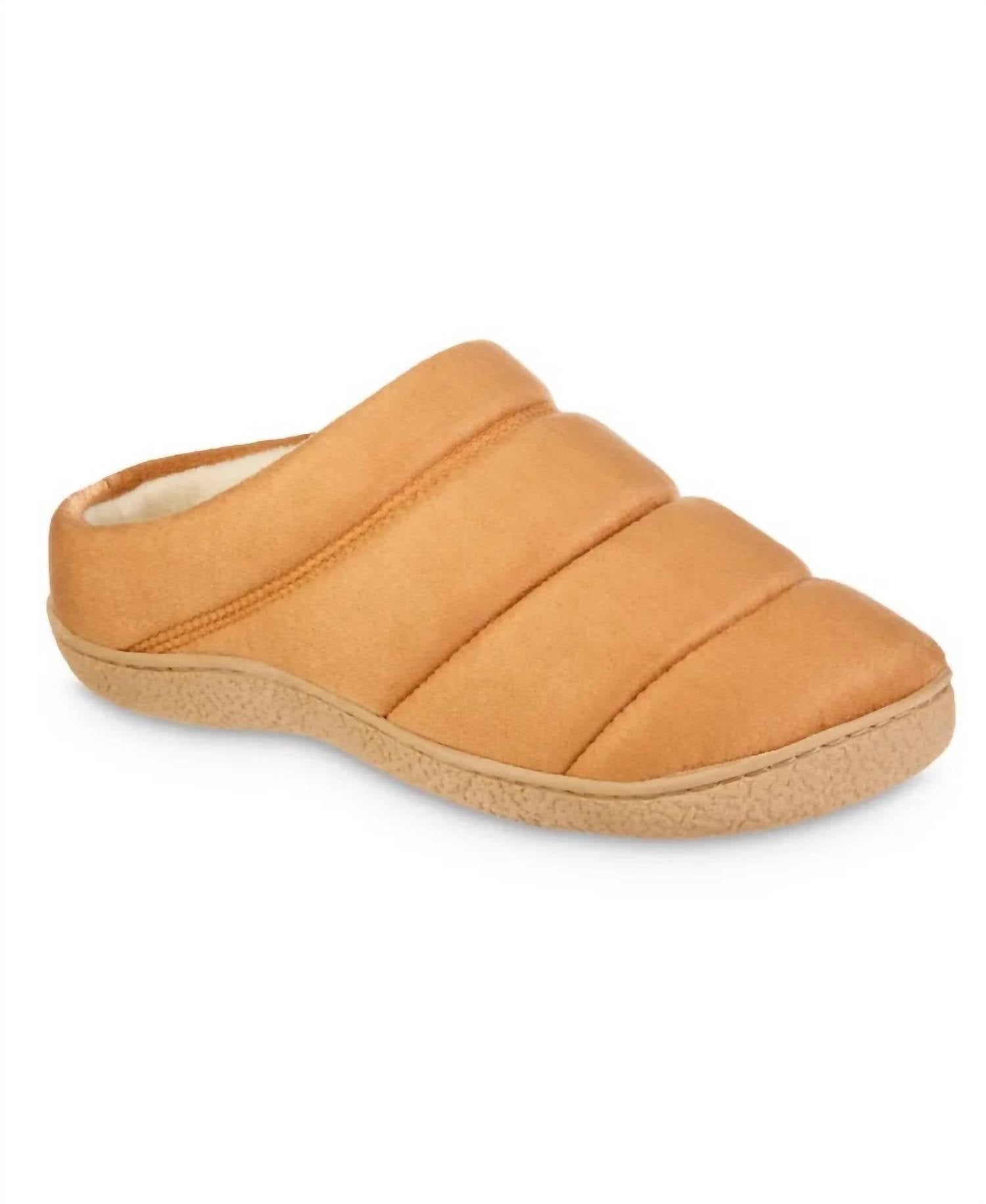 Isotoner - Men's Microsuede Puffer Comfort Hoodback Slippers
