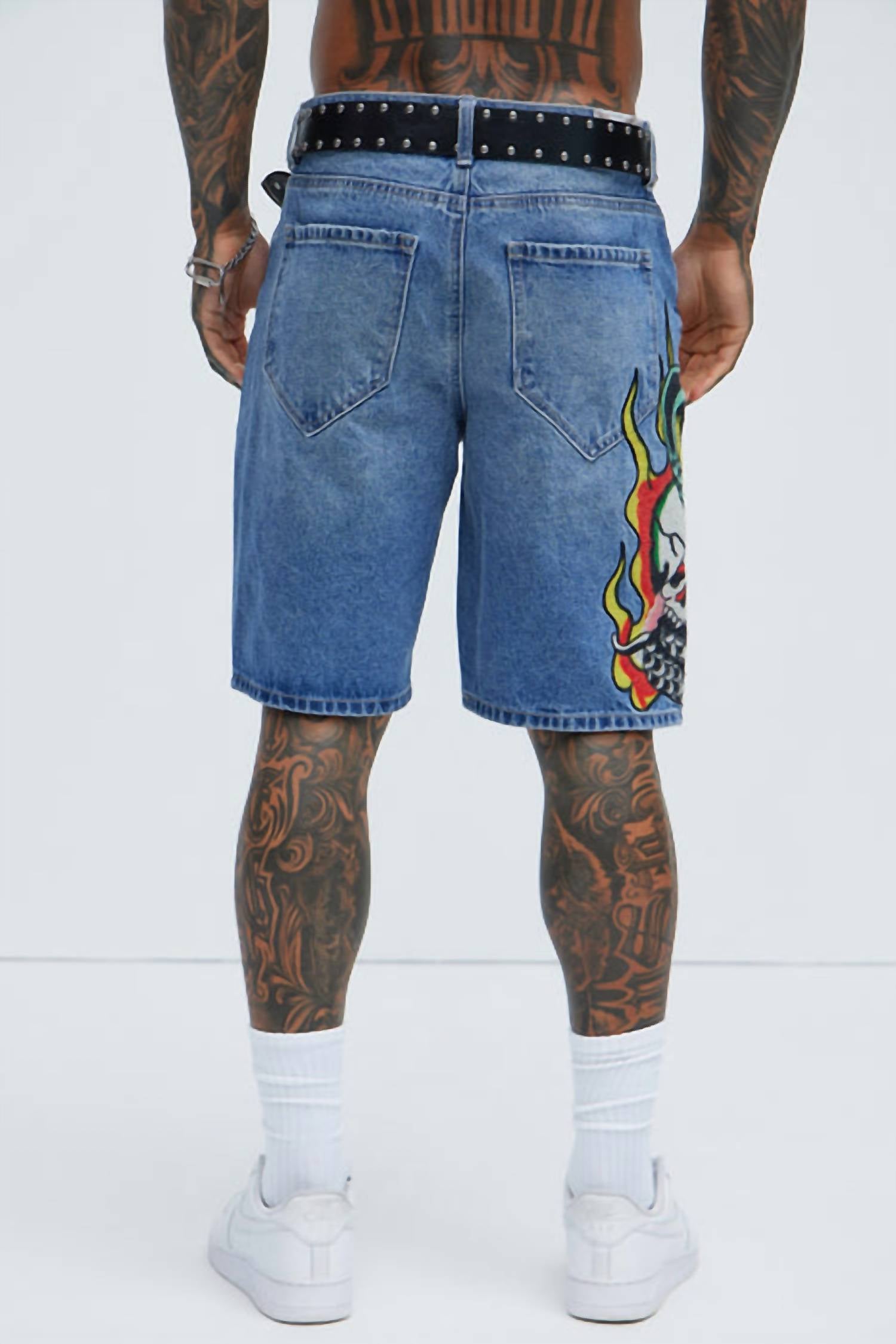 Ed Hardy - Men's Fire Cobra Skater Short